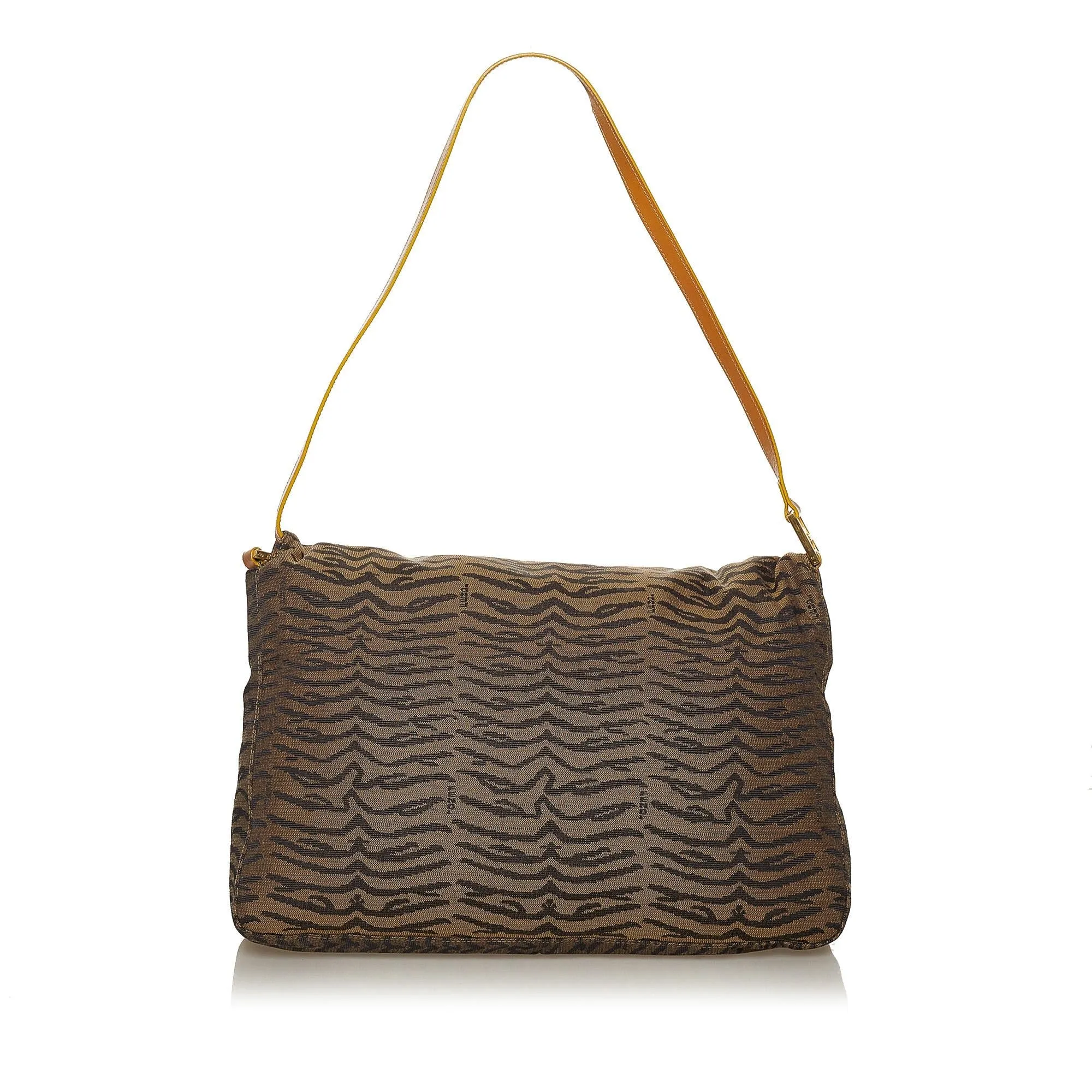 Fendi Tiger Print Canvas Shoulder Bag (SHG-37574)