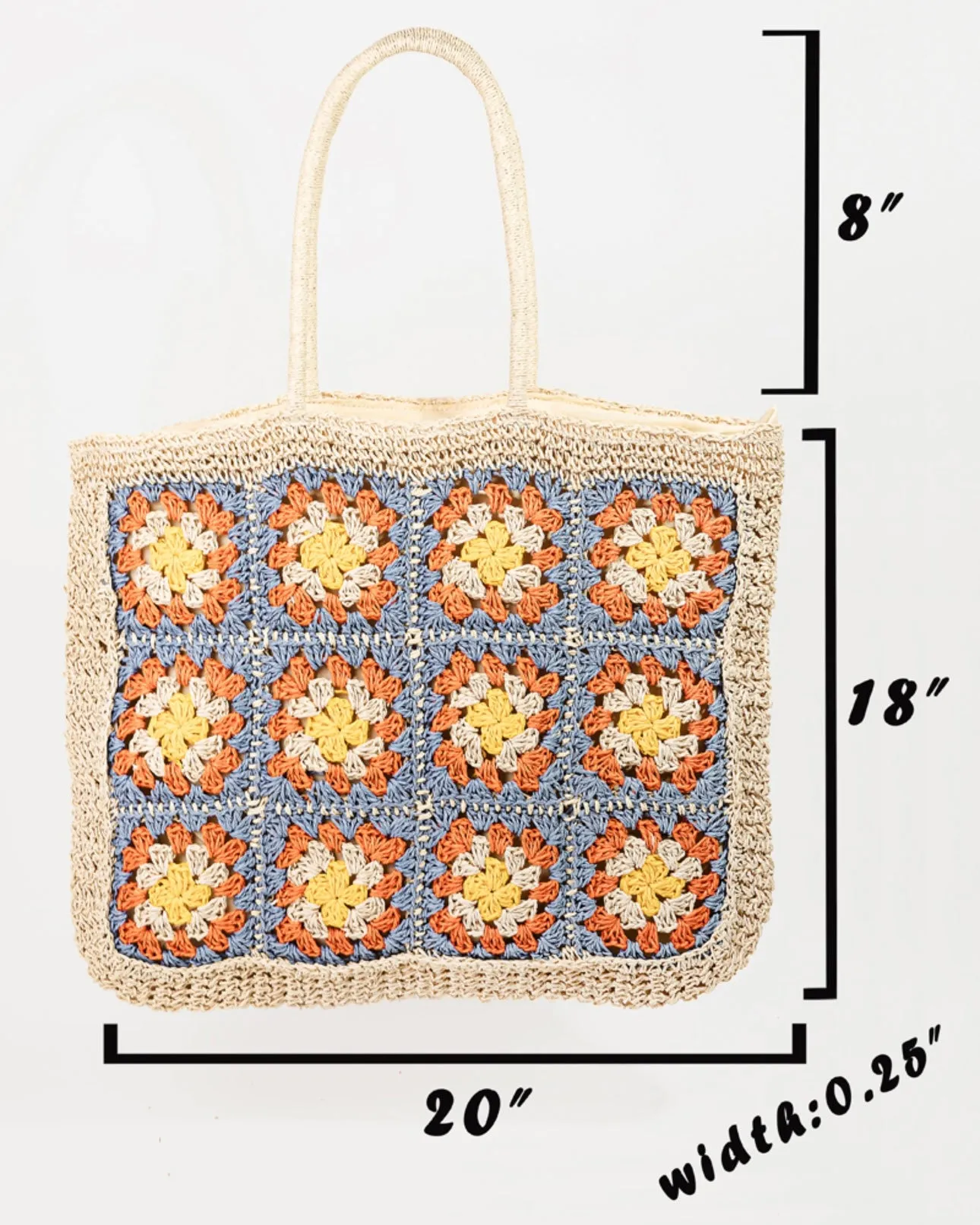 Figi Floral Straw Tote Bag
