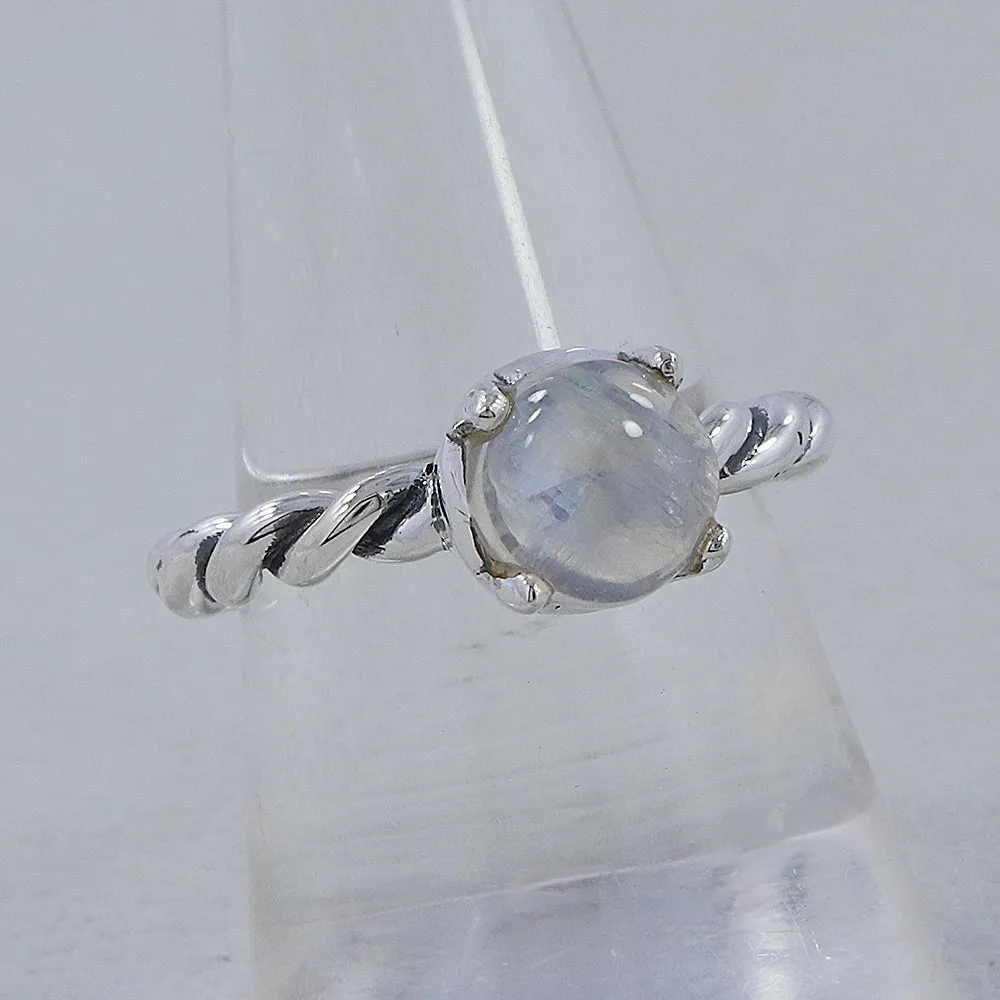 Gorgeous Blue Rainbow Moonstone Gift Ring