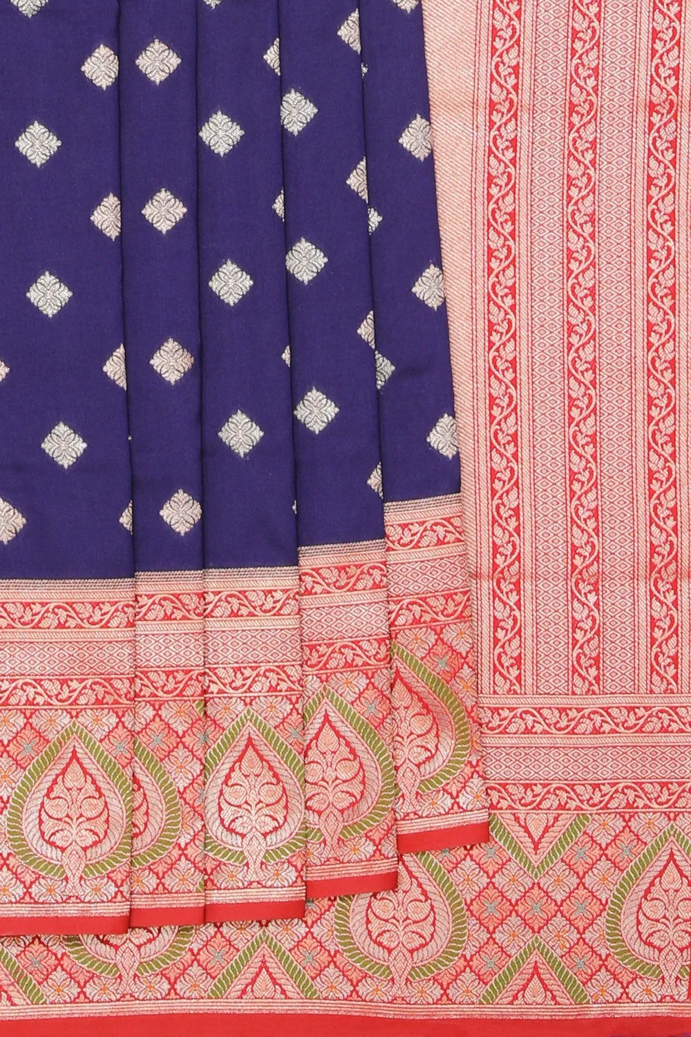 Gorgeous Brocade Navy Blue Saree