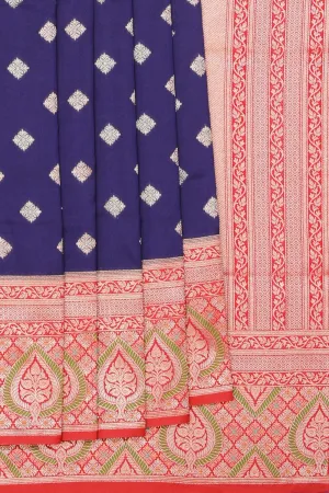 Gorgeous Brocade Navy Blue Saree