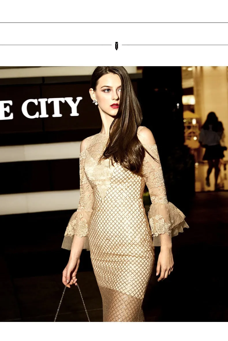 Gorgeous Fairy Sequin Shoulder Dress- Mani