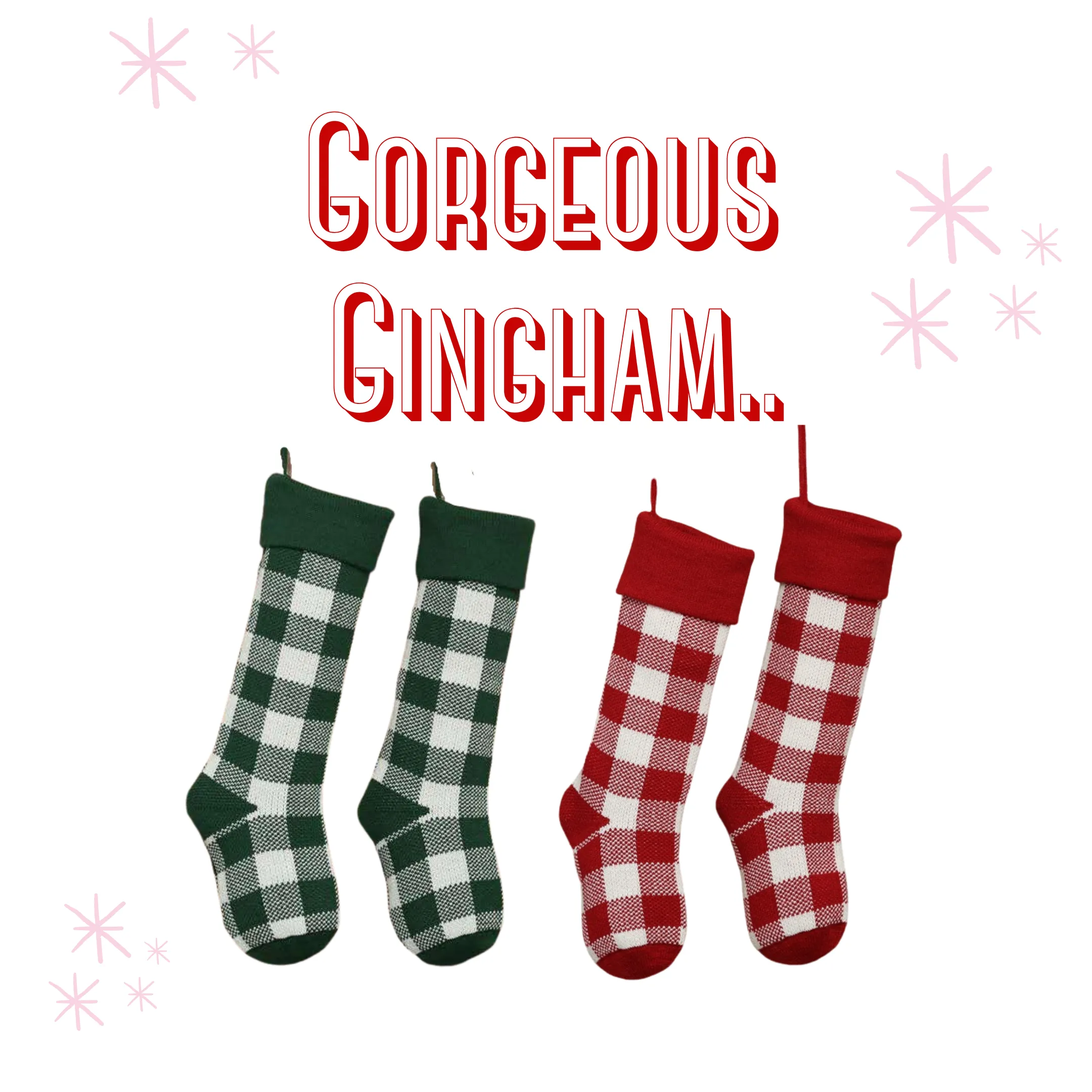 Gorgeous Gingham Stocking