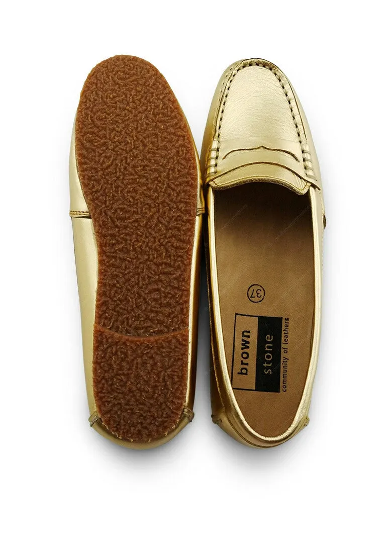 Gorgeous Girl Leather Moccasin Stardust Gold