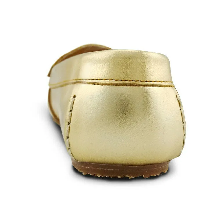 Gorgeous Girl Leather Moccasin Stardust Gold