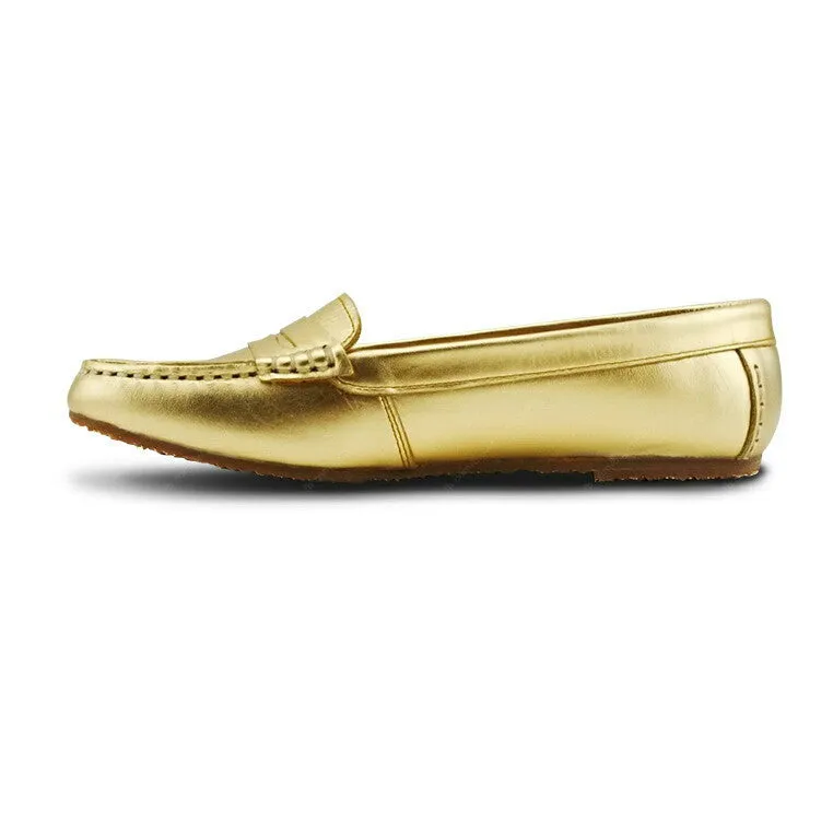 Gorgeous Girl Leather Moccasin Stardust Gold