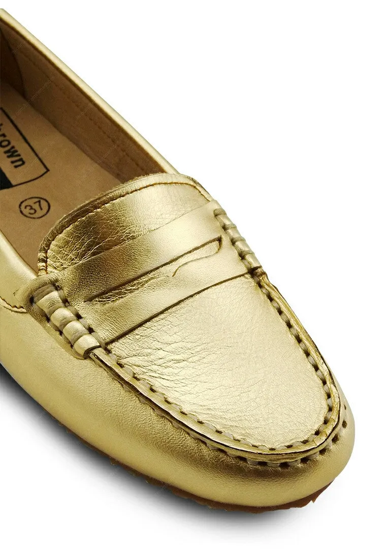 Gorgeous Girl Leather Moccasin Stardust Gold