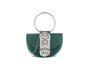 Gorgeous Green Satin Clutch