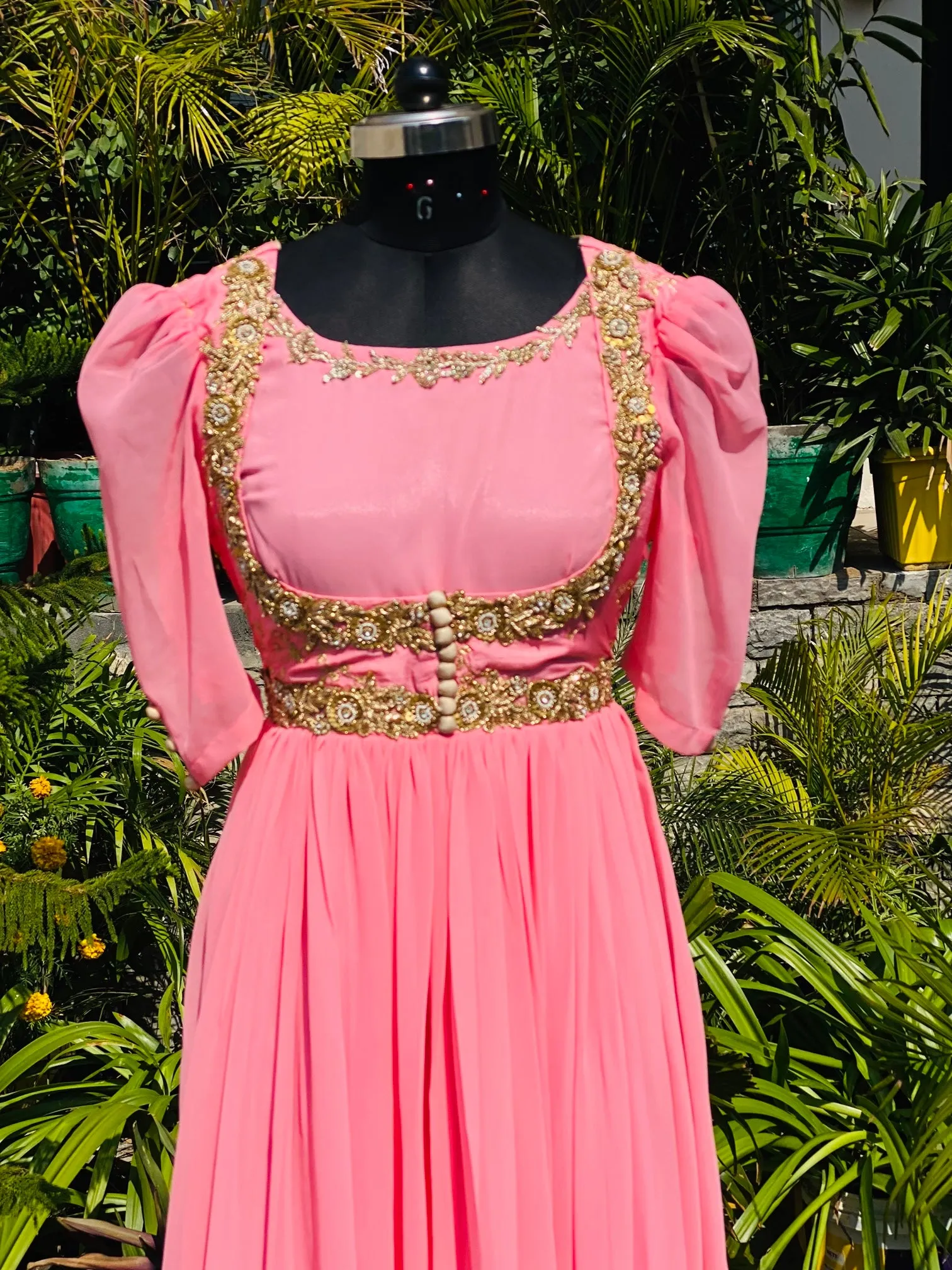 Gorgeous Pink Embroidered Anarkali