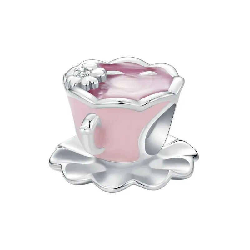Gorgeous Pink Teacup Charm