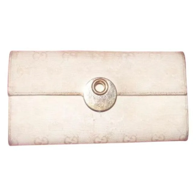 Gucci White Guccissima Print Leather XL Eclipse Wallet