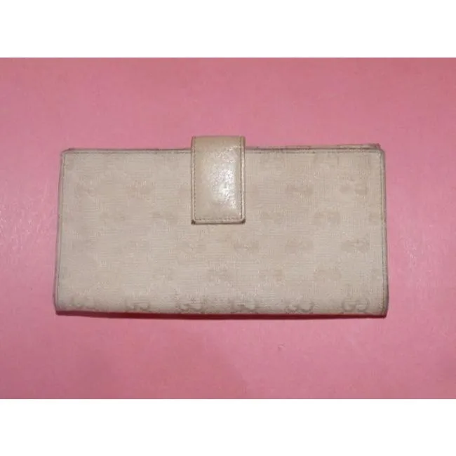 Gucci White Guccissima Print Leather XL Eclipse Wallet