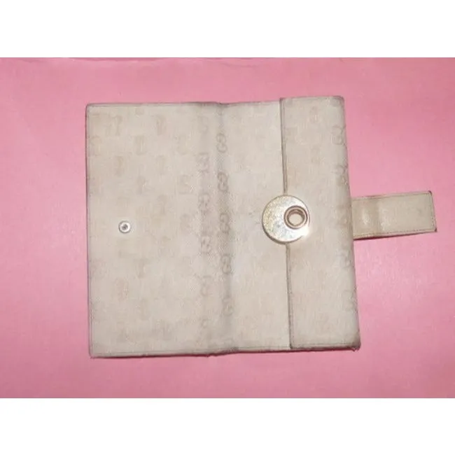Gucci White Guccissima Print Leather XL Eclipse Wallet