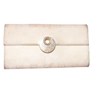 Gucci White Guccissima Print Leather XL Eclipse Wallet