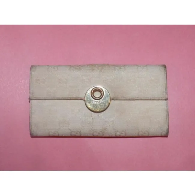 Gucci White Guccissima Print Leather XL Eclipse Wallet