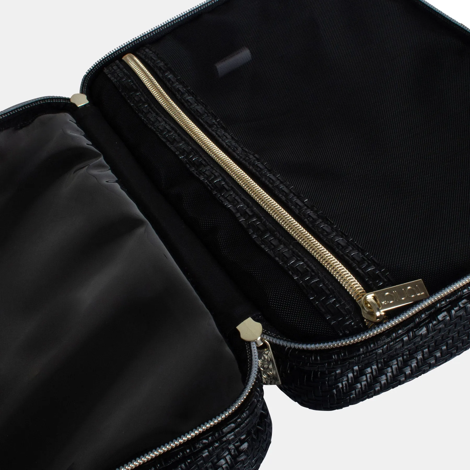 Hanging Cosmetic Bag - Herringbone Licorice
