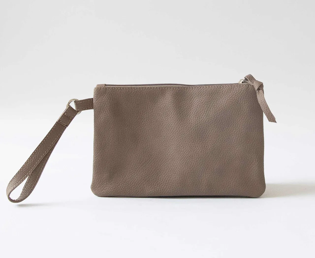 Harpers Italian Leather Pochette in Taupe