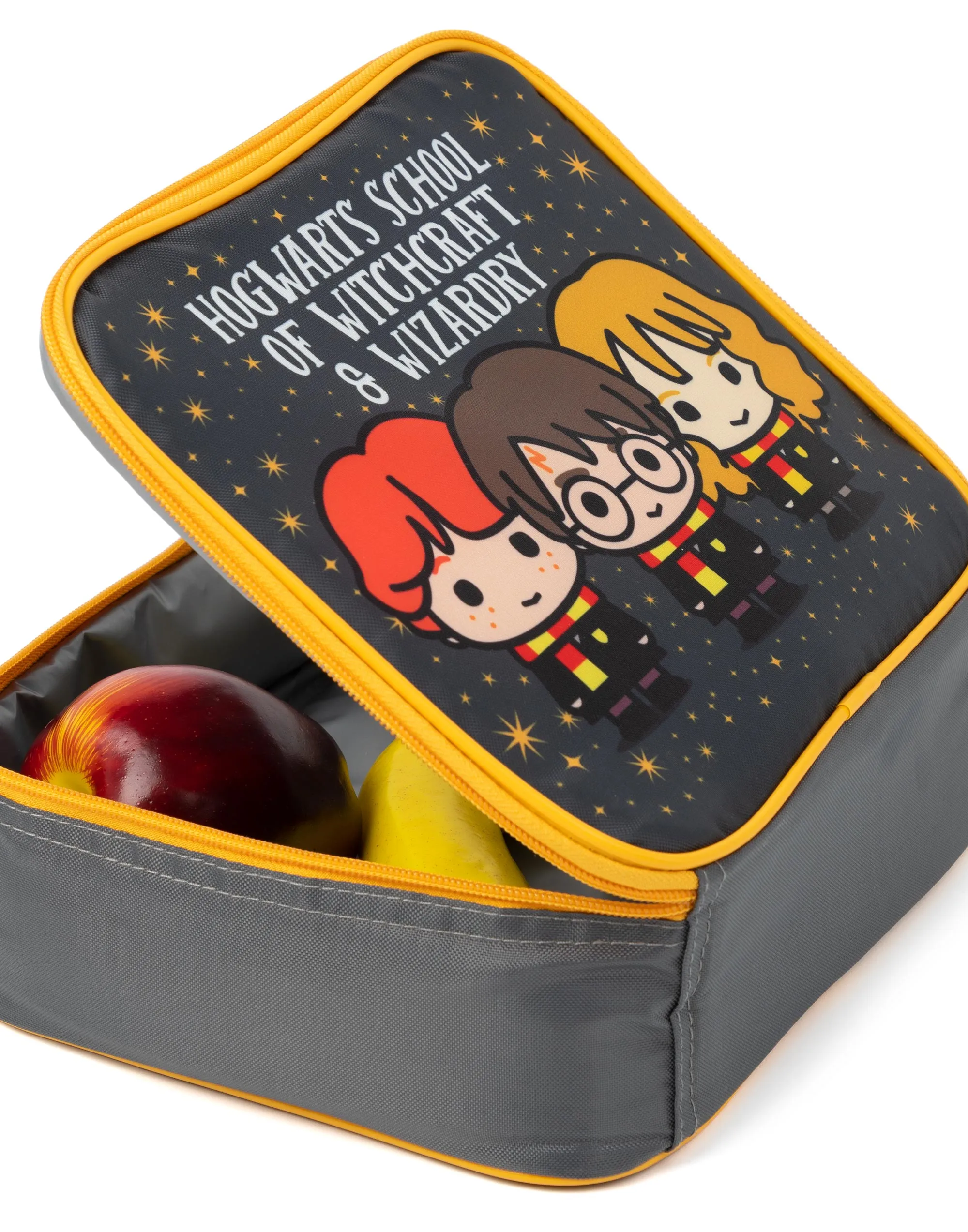 Harry Potter Chibi Character Lunch Bag and Bottle Set - Black