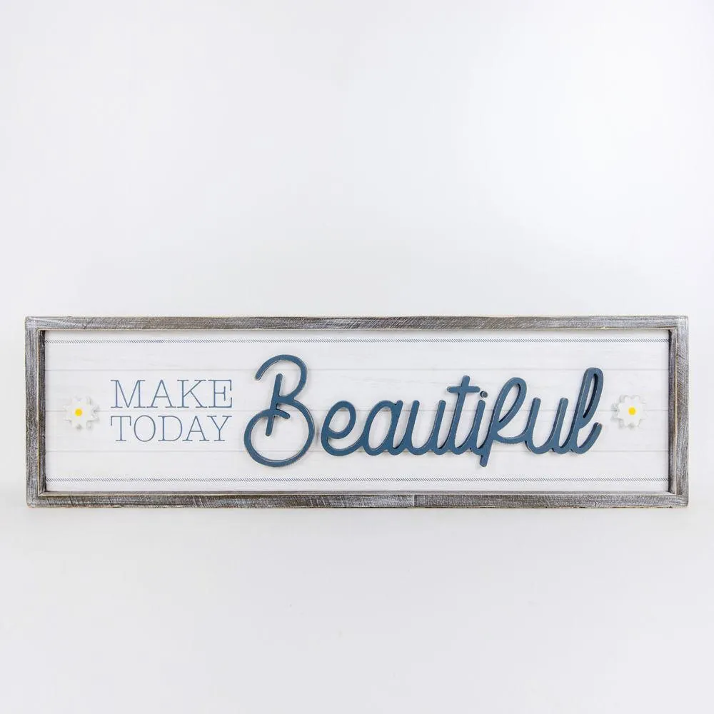 Hello Gorgeous Reversible Framed Sign