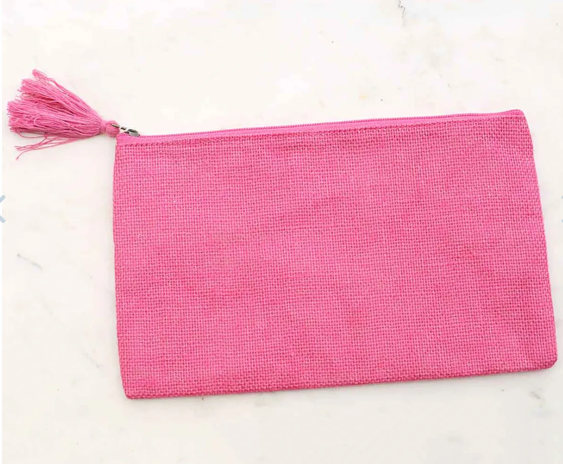 Jute Cosmetic Bag with Personalization