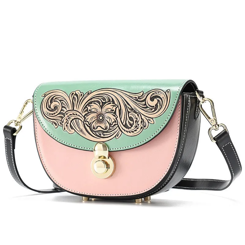 Ladies Small Leather Crossbody Purse Over The Shoulder Purse