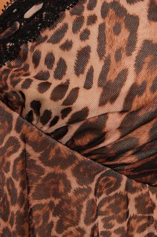 Leopard Lace Top