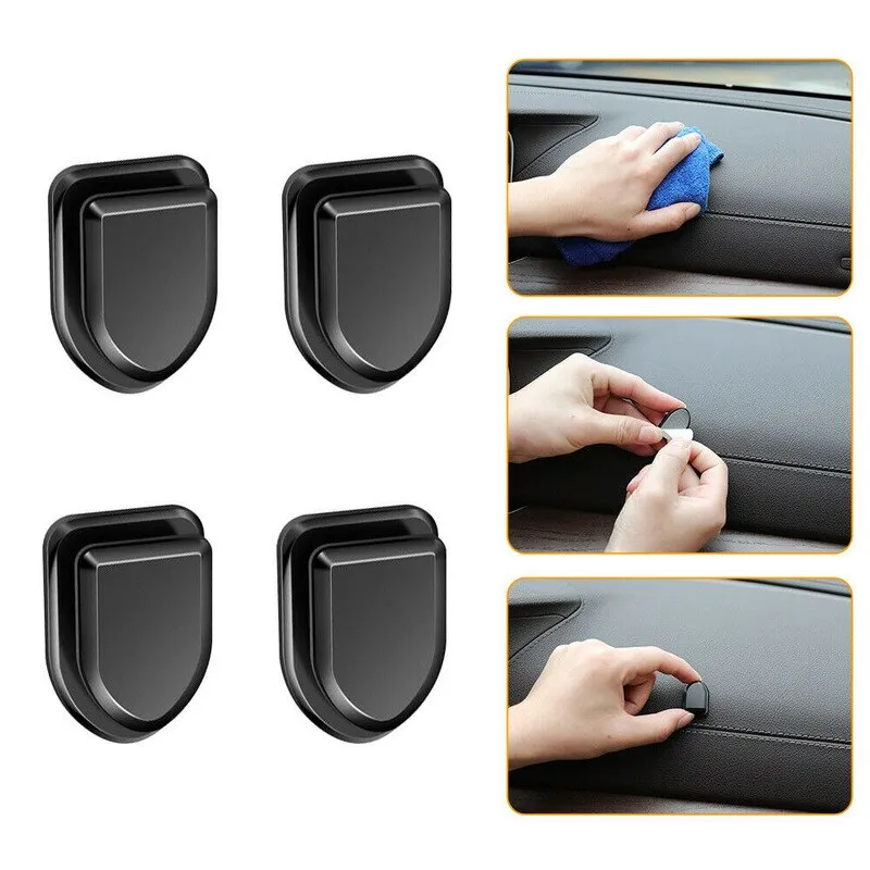 【LV184】4Pcs Car Hook Organizer Storage for USB Cable Headphone Key Storage Self Adhesive Wall Hook
