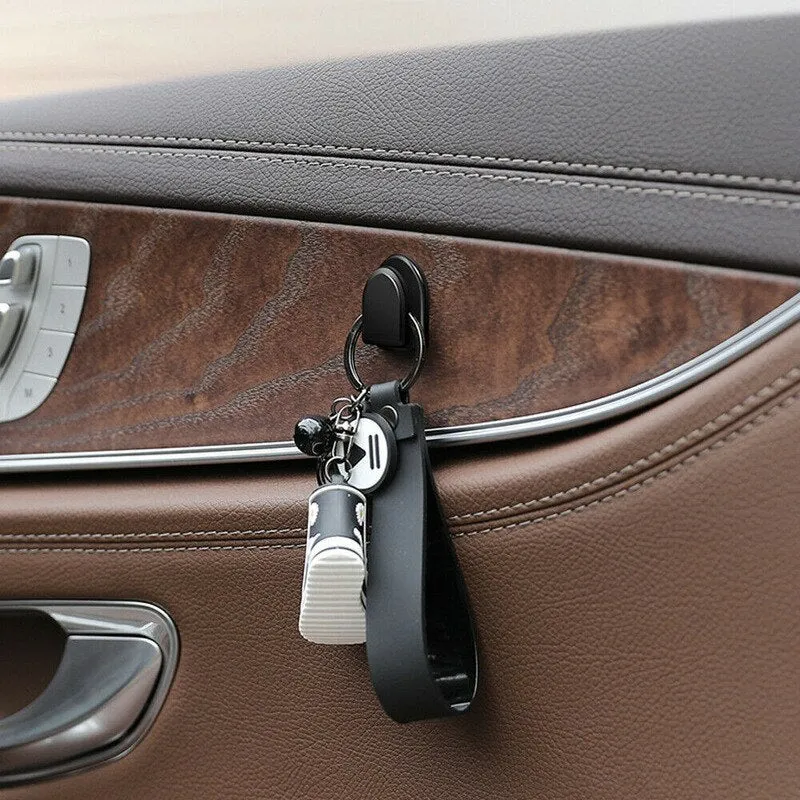 【LV184】4Pcs Car Hook Organizer Storage for USB Cable Headphone Key Storage Self Adhesive Wall Hook