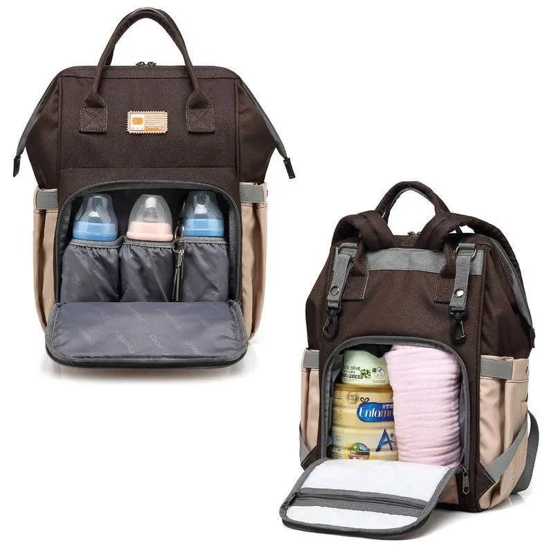 Multifunctional Diaper Bag with Insulated Bottle Holders | Includes Stroller Straps | 5L Capacity | Blue