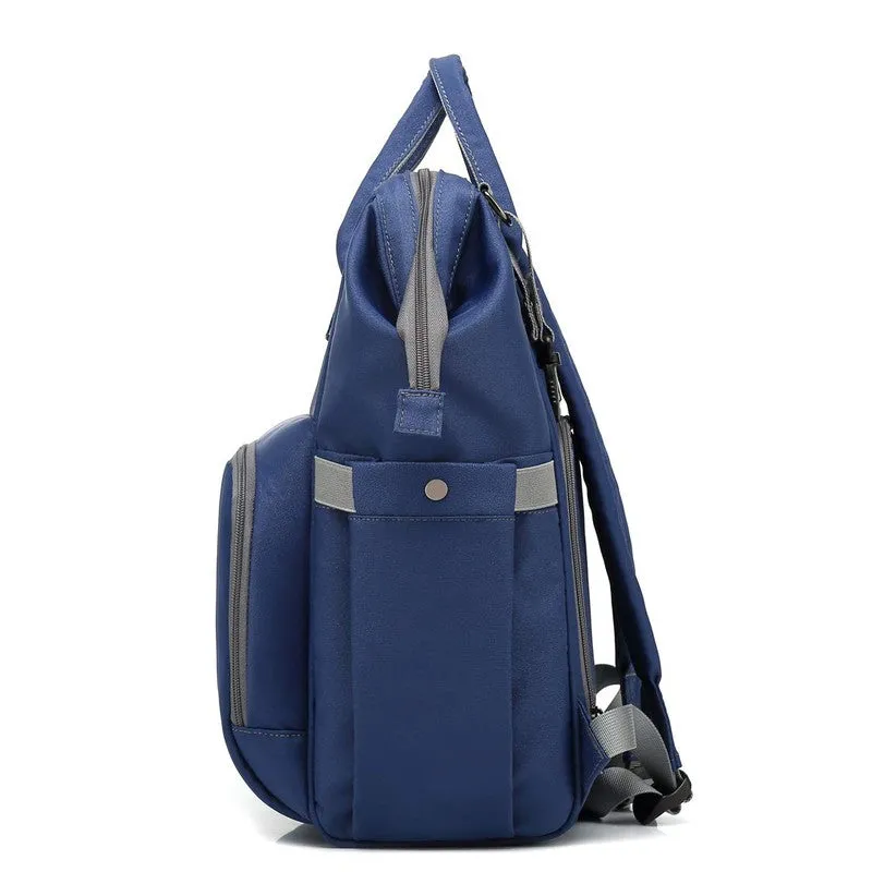 Multifunctional Diaper Bag with Insulated Bottle Holders | Includes Stroller Straps | 5L Capacity | Blue