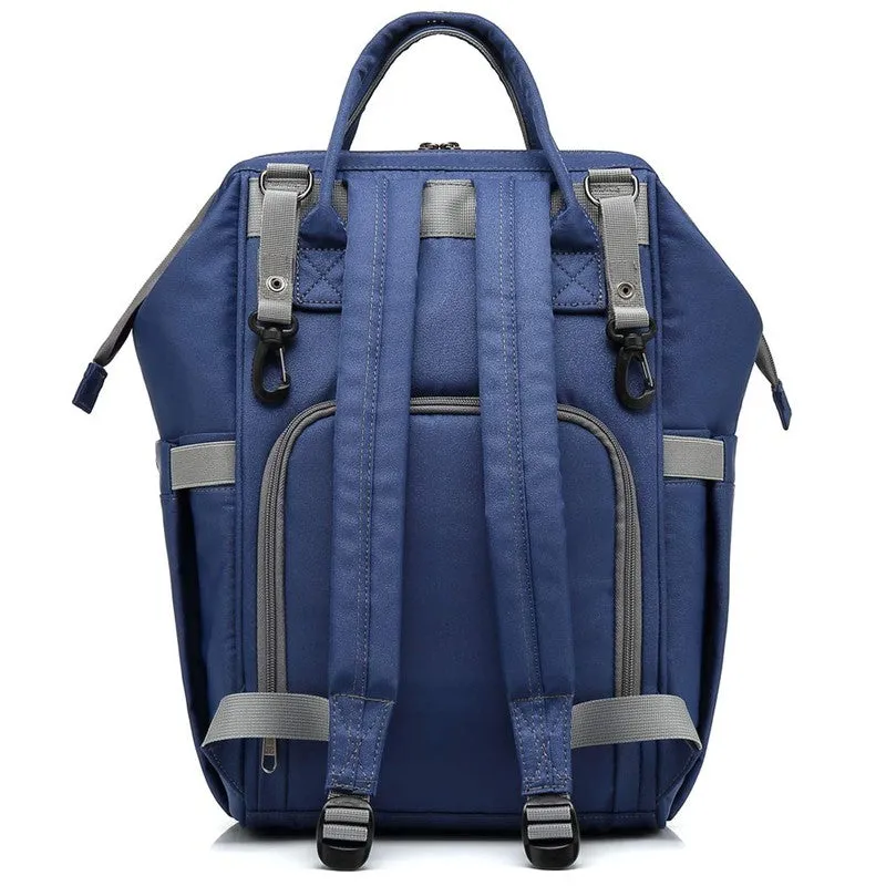 Multifunctional Diaper Bag with Insulated Bottle Holders | Includes Stroller Straps | 5L Capacity | Blue