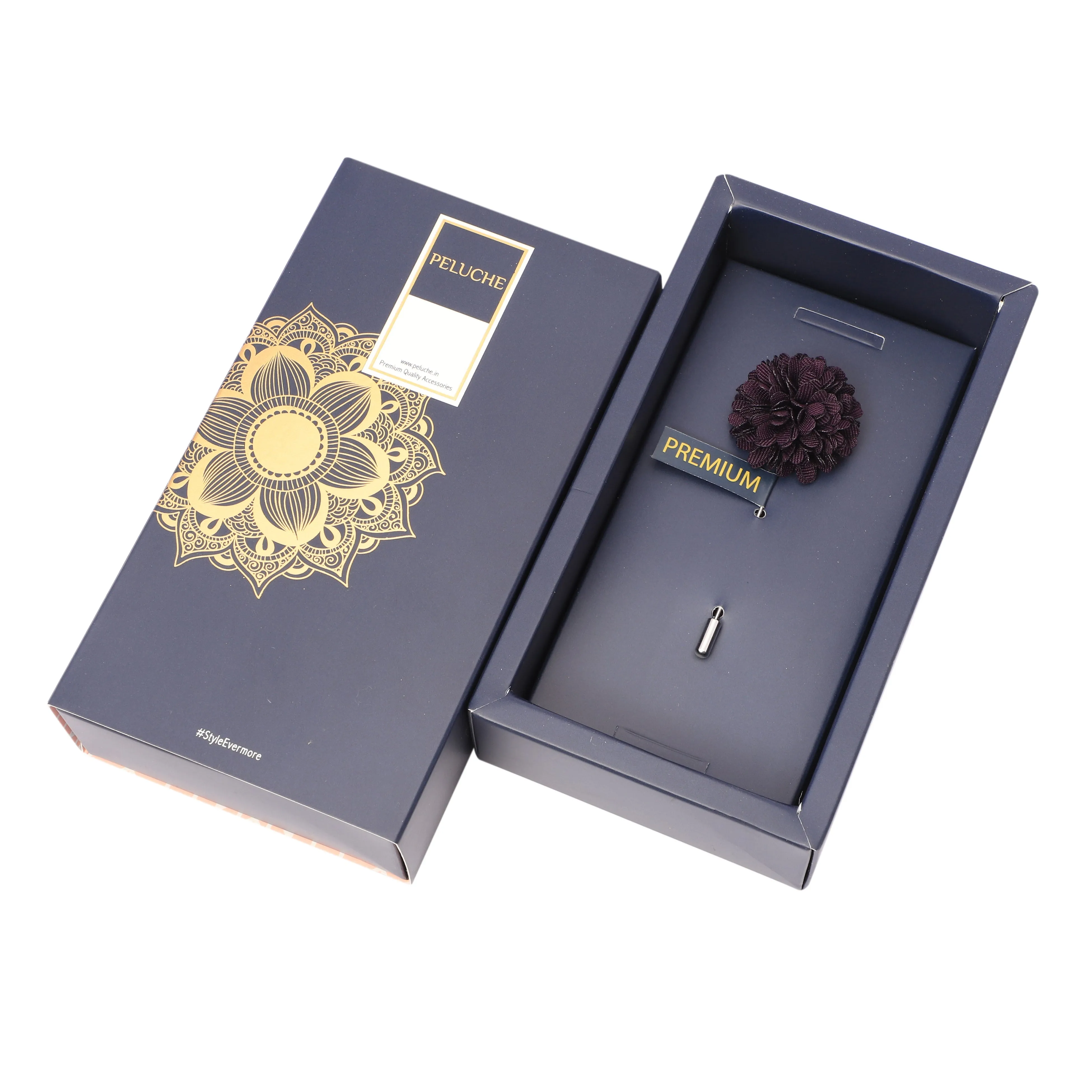 Peluche Stunning Purple Brooch For Men