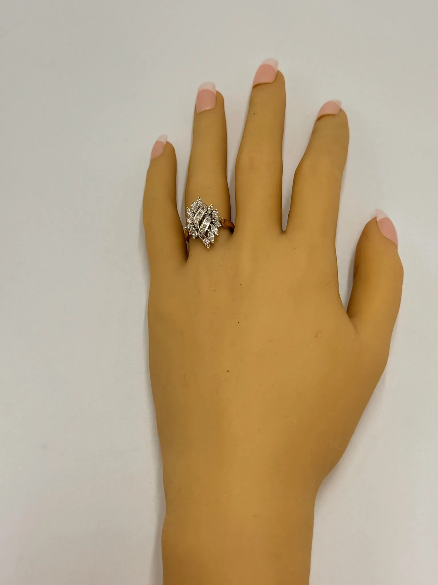 Perfect Engagement Ring - Stunning Yellow and White Gold Diamond Ring