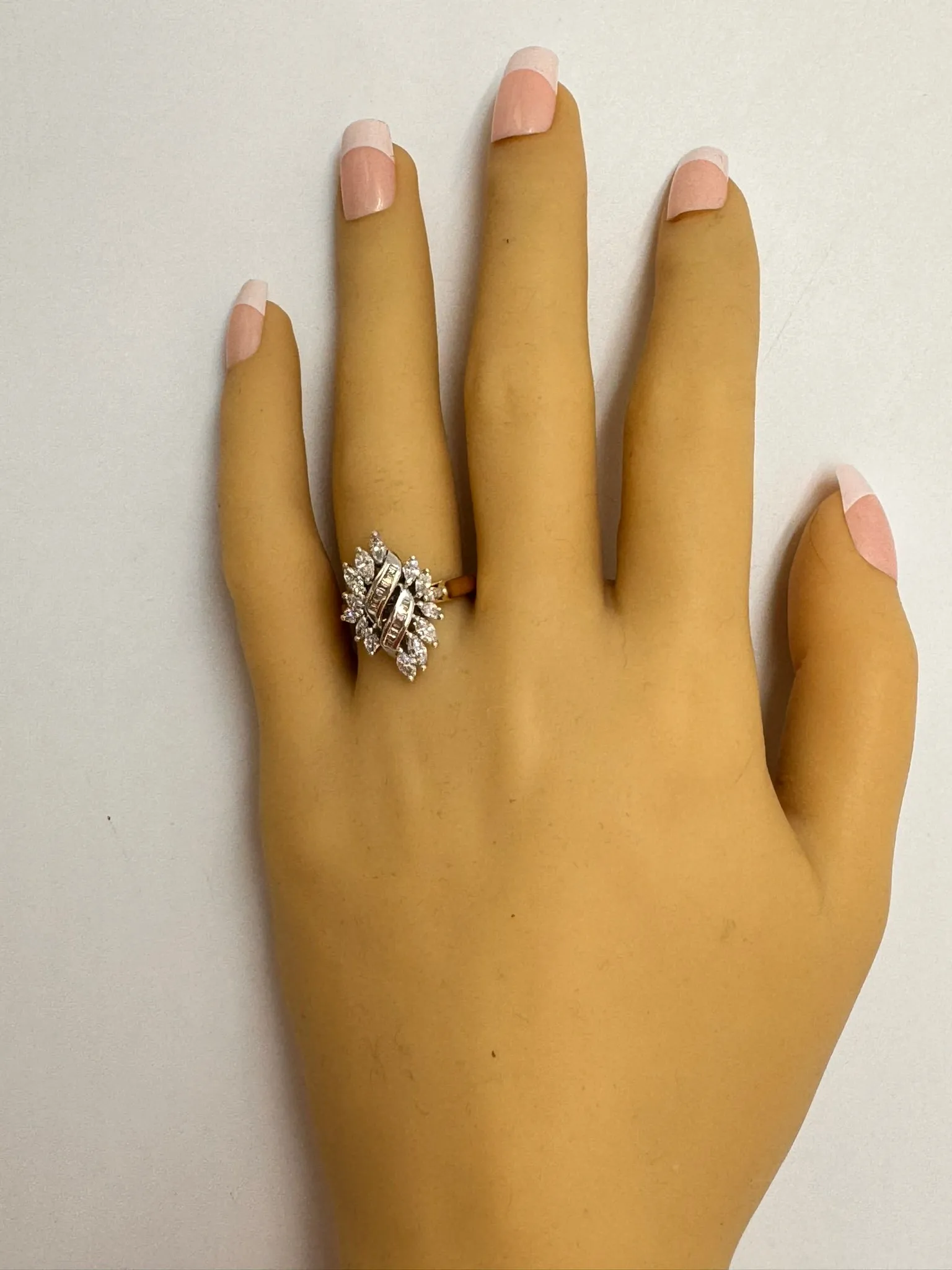 Perfect Engagement Ring - Stunning Yellow and White Gold Diamond Ring