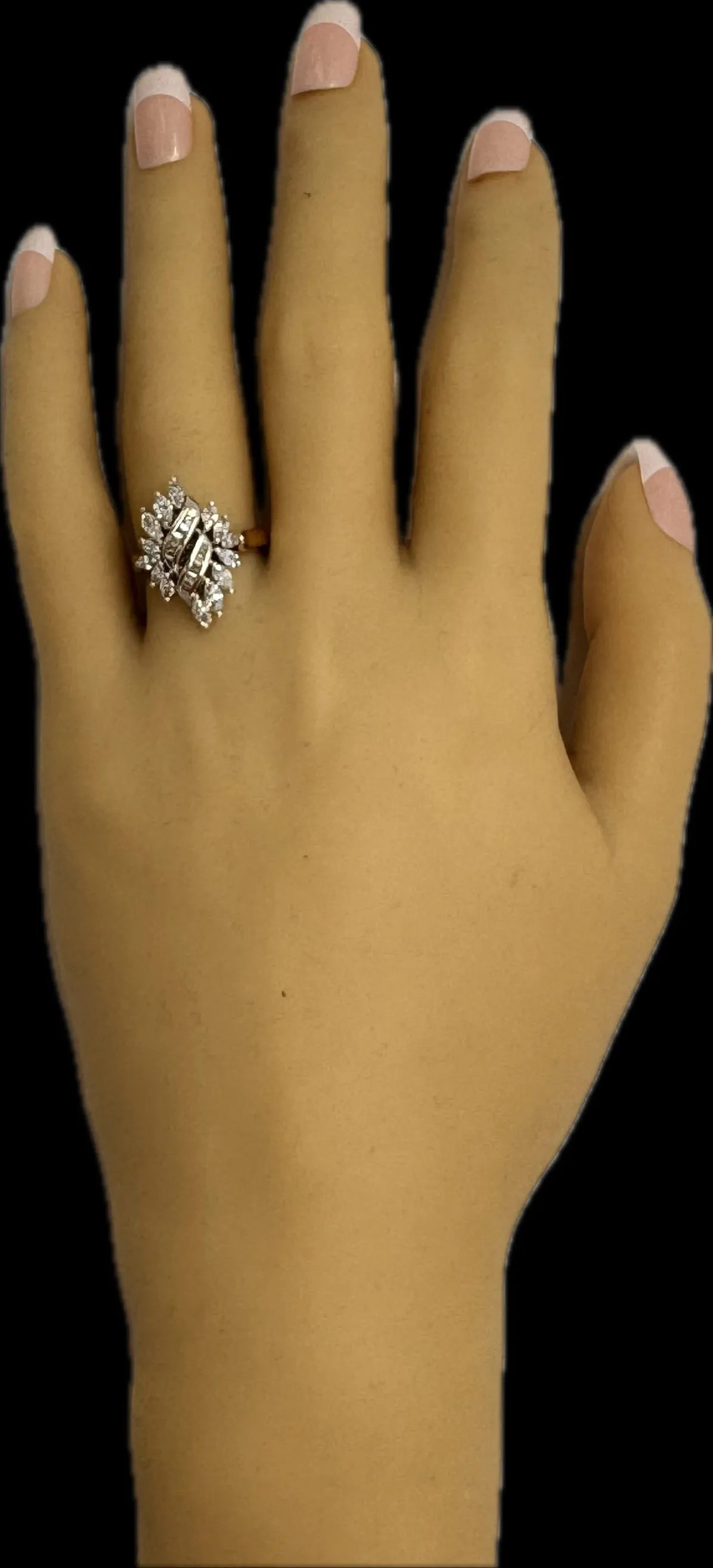 Perfect Engagement Ring - Stunning Yellow and White Gold Diamond Ring