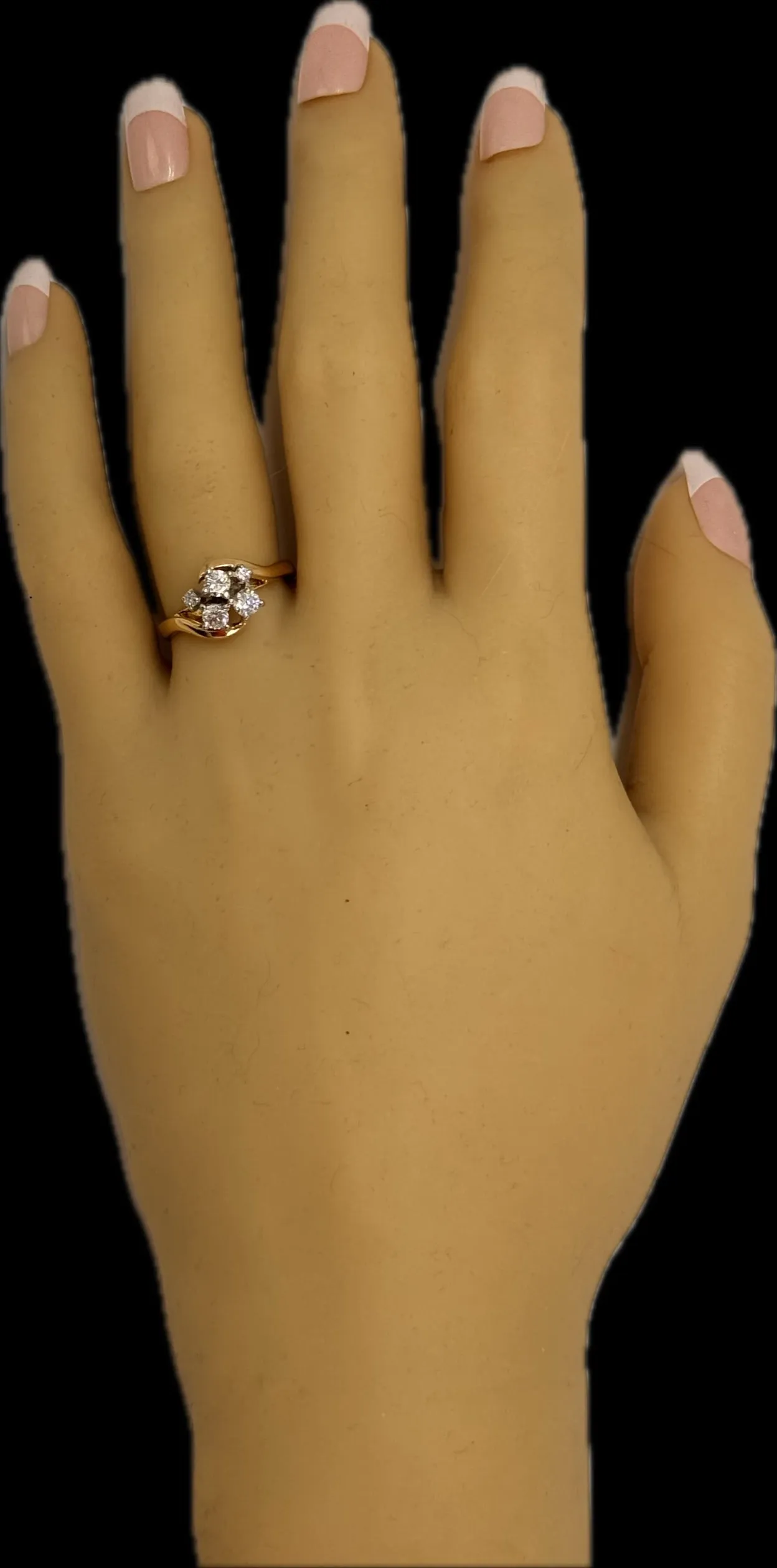 Perfect Engagement Ring - Stunning Yellow and White Gold Diamond Ring