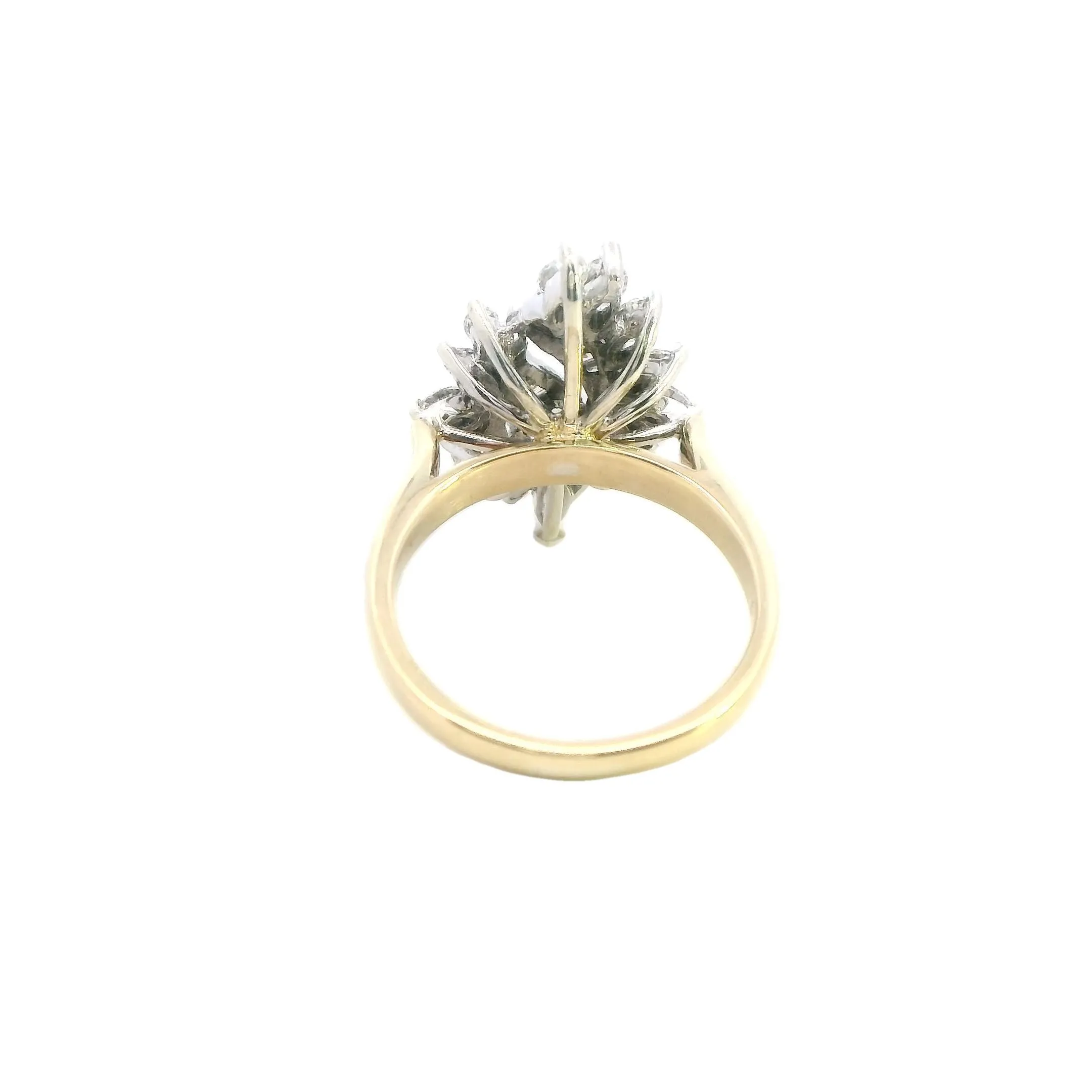 Perfect Engagement Ring - Stunning Yellow and White Gold Diamond Ring