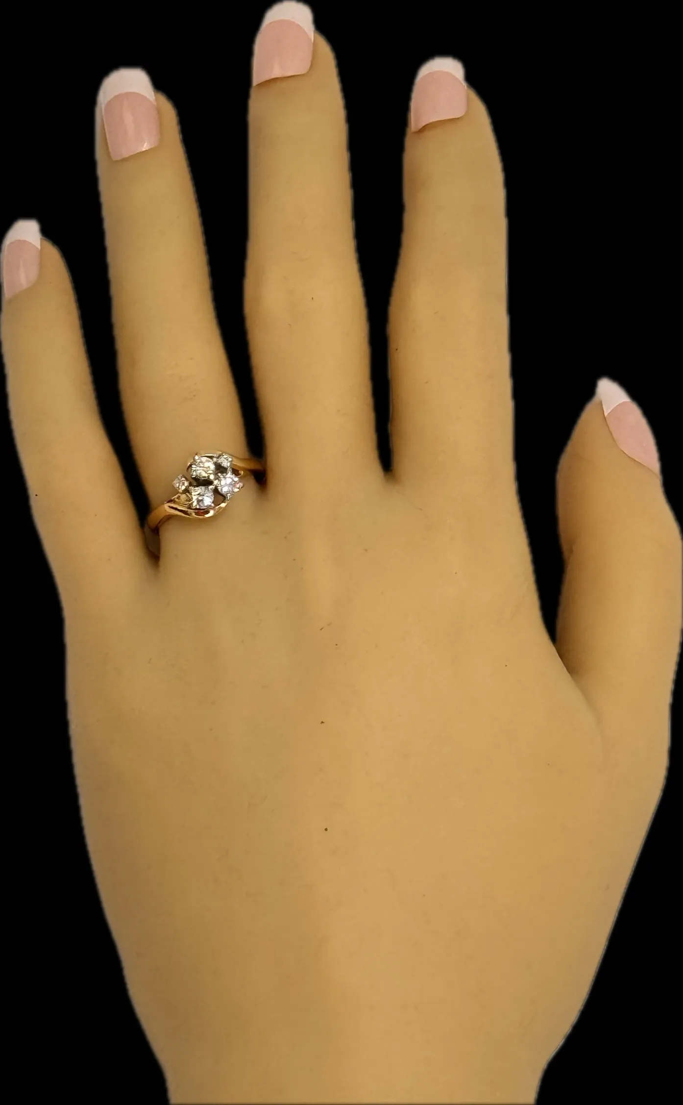Perfect Engagement Ring - Stunning Yellow and White Gold Diamond Ring