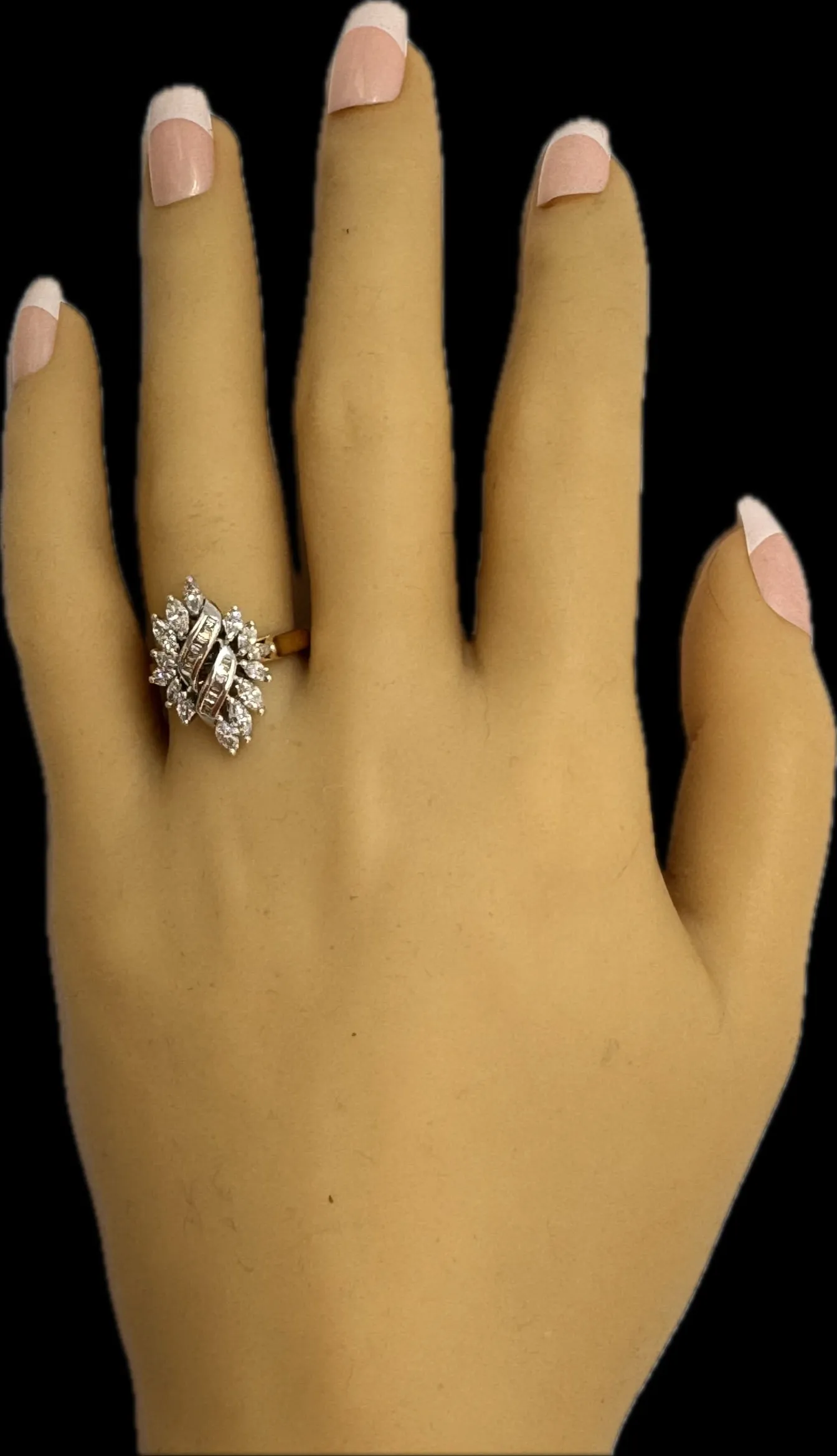 Perfect Engagement Ring - Stunning Yellow and White Gold Diamond Ring