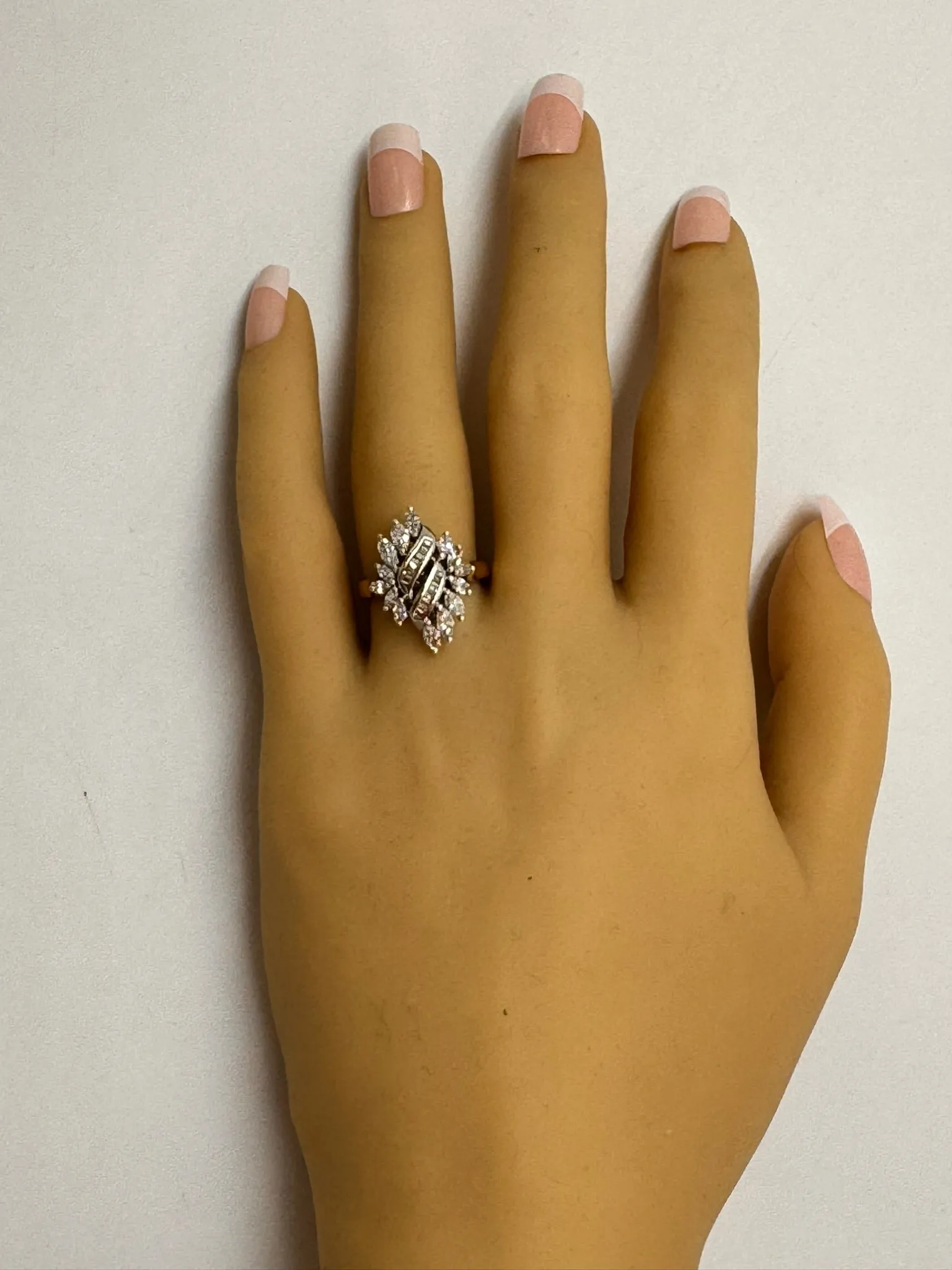 Perfect Engagement Ring - Stunning Yellow and White Gold Diamond Ring