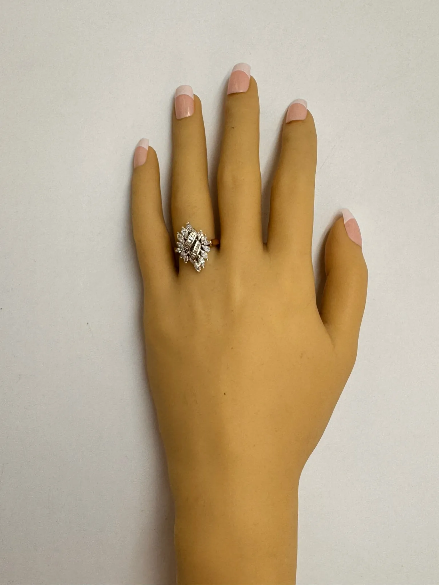 Perfect Engagement Ring - Stunning Yellow and White Gold Diamond Ring