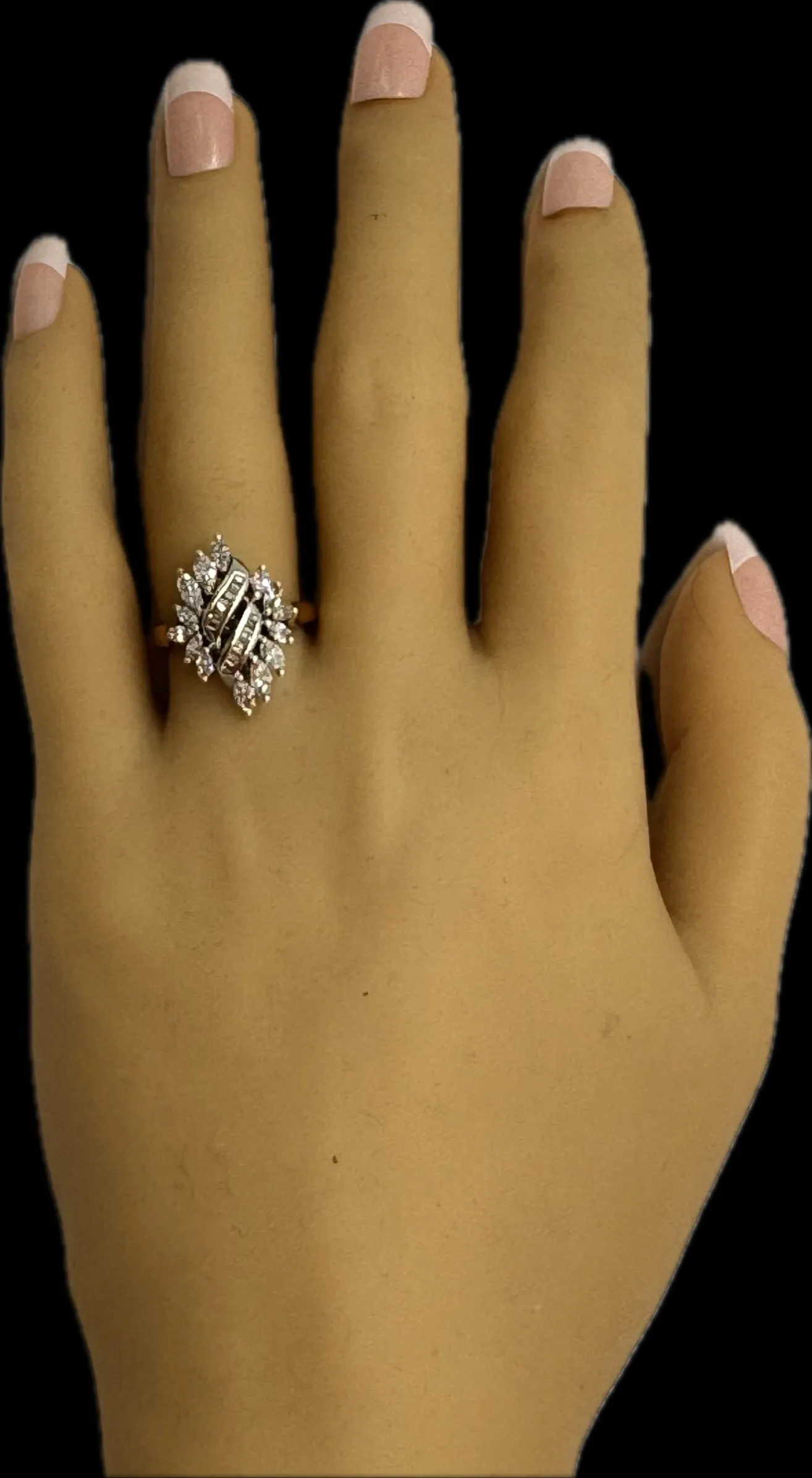 Perfect Engagement Ring - Stunning Yellow and White Gold Diamond Ring