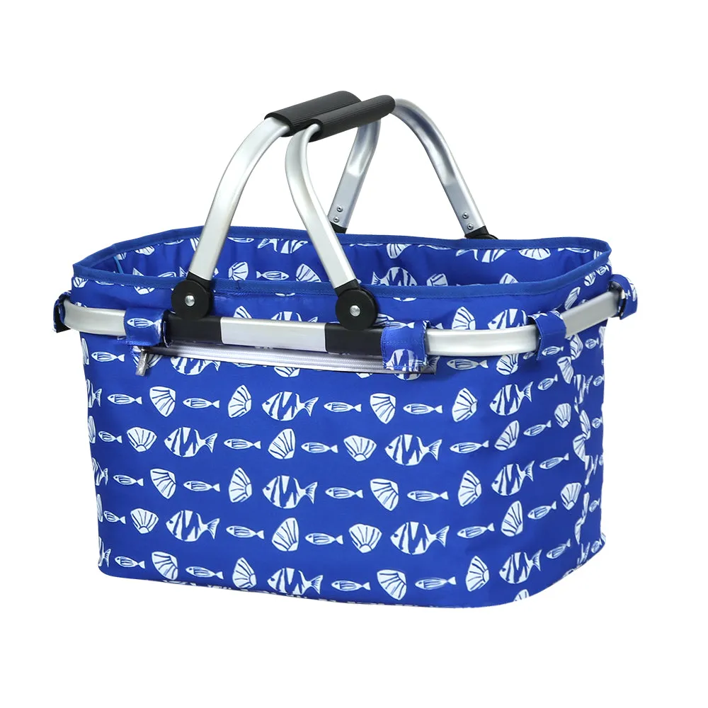 Picnic Bag Basket FoldingHamper Camping Hiking Insulated