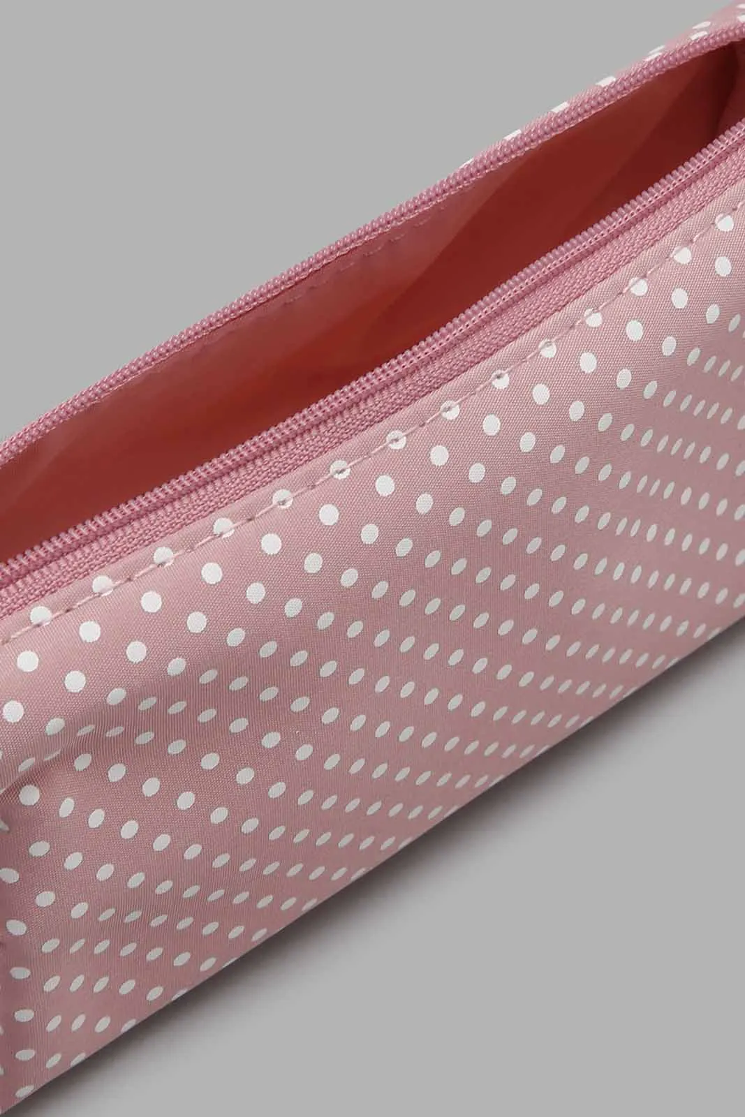 Pink Polka Dots Cosmetic Pouches (4 Piece)