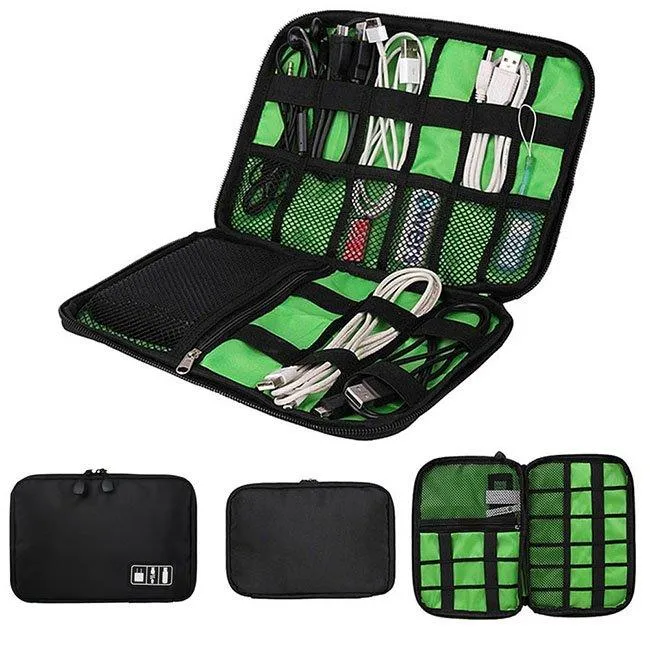 Portable Electronic Accessories Travel Case Bag