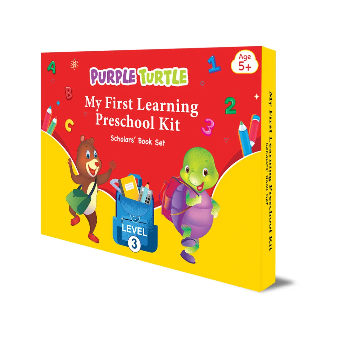 Preschool Kit for UKG (Level-3) - Complete Kit (Set of 8 Books & More) | For Children Ages 5 - 6 Years | Learn English, Maths, EVS, Hindi | For Homeschooling & Preschool Classrooms