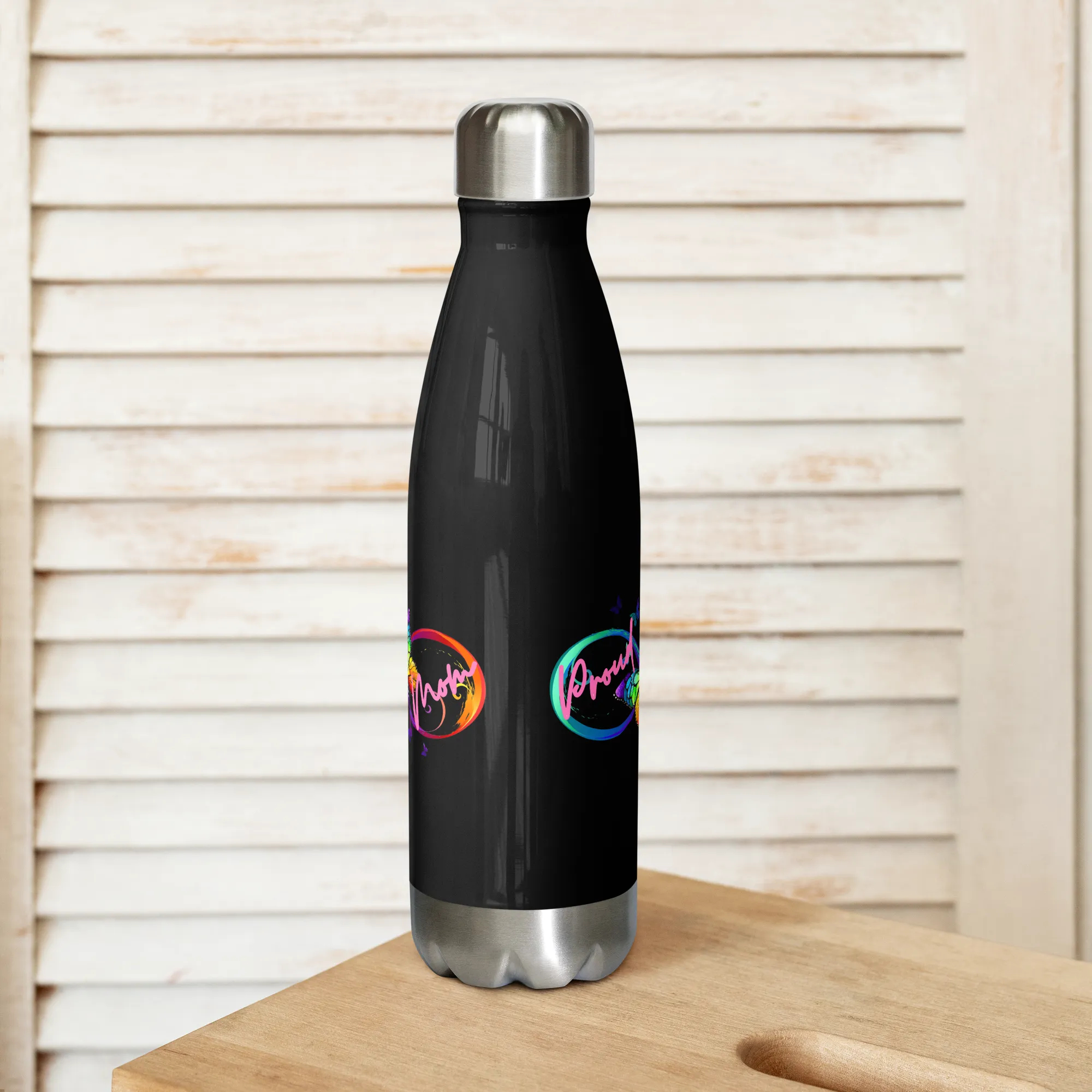 Proud Autism Mom Stainless Steel Water Bottle