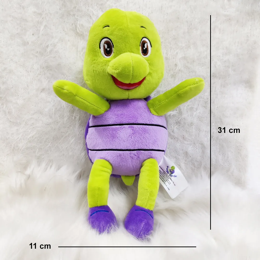 Purple Turtle Adorable Super Soft Premium Quality Stuff Animal Turtle Plush with  Purple Turtle Preschool Worksheets for Nursery - English, Maths & EVS - 100 Worksheets (100 Pages - 50 Leaves) for Early Learning