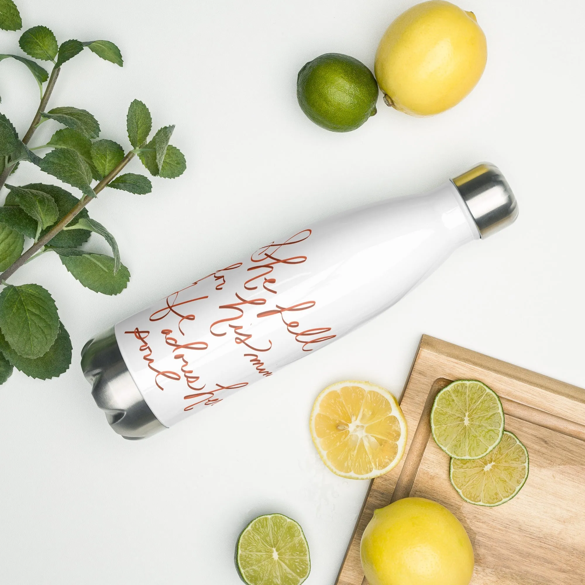 "He Adores Her Soul" Stainless Steel Water Bottle