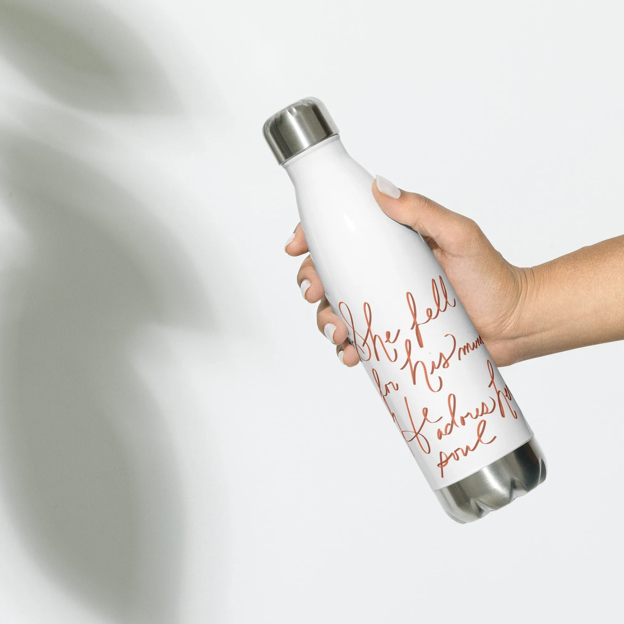 "He Adores Her Soul" Stainless Steel Water Bottle